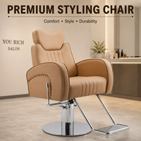 Chaise de barbier hydraulique de qualité supérieure, chaise ergonomique confortable pour salon de coiffure, pour barbier professionnel