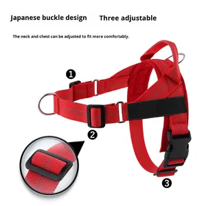 Gran oferta, peso ligero, a prueba de Escape, correas de nailon, liberación rápida, Color sólido, arnés para perros sin tirones - Product Image 3