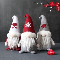 Gnomo Navideño Hecho a Mano, Ecológico y Ligero, Muñeco de Peluche sin Rostro de Santa Claus, Adorno Nórdico Sueco, Elfo Tomte, Decoración Festiva de Navidad