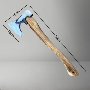 Hache de <span class=keywords><strong>Bushcraft</strong></span> de qualité industrielle avec manche <span class=keywords><strong>en</strong></span> bois, lame étroite de polissage complète pour le camping forestier, but de <span class=keywords><strong>survie</strong></span> - Product Image 2