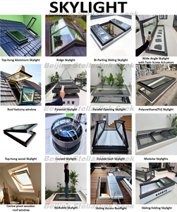 Finestra a Cupola Elettrica Motorizzata in Alluminio, Rotonda o Triangolare, a Doppio Vetro, Ventilata e Impermeabile per Case e Ville - Product Image 6