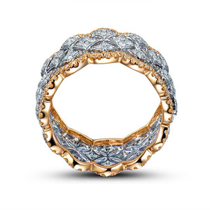 Anello Vintage con Design a Corona a Nido d'Ape in Pizzo per Donne - Product Image 3