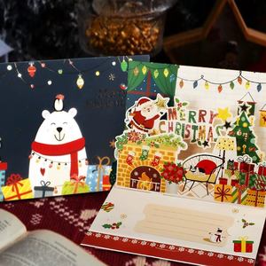 Tùy chỉnh cao cấp thiết kế mới 3D Pop Up Thẻ quà tặng giáng sinh - Product Image 3