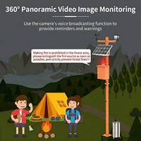 Station météo solaire industrielle, système d'alerte précoce aux risques d'incendie forestier, surveillance sans fil 4G pour la foresterie intelligente, les vergers et les fermes