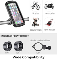 Support de téléphone pour moto innovant, rembourrage en silicone antichoc, rotation à 360 degrés, support de guidon GPS, support universel pour téléphone portable