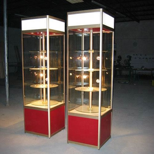 <span class=keywords><strong>Vitrina</strong></span> Giratoria Interna con Marco <span class=keywords><strong>de</strong></span> Aluminio Esquinero Personalizado, Vidrio Templado y Luz LED, Más Vendida - Product Image 3