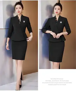 2024 novo estilo de design moderno terno de negócios para senhoras terno de escritório slim fit terno formal de negócios blazer para mulheres