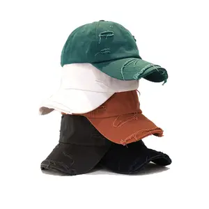 カスタムロゴ付きの高品質ユーズド加工キャップカスタマイズ可能な野球帽