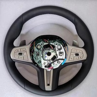 Volant en cuir amélioré pour BMW G20 G30 G37 G01 F90 G11 G12 G80 G38 G02 F97 F98 cousu à la main Version sport personnalisée