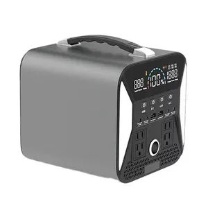 Banque d'alimentation AC Portable 500w charge sans fil Ac Recharge multi-sorties batterie de générateur solaire pour l'extérieur et la maison