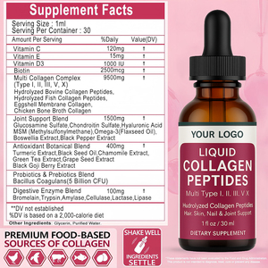 คอลลาเจนเปปไทด์หลายชนิดชนิดน้ำ ได้รับการรับรองมาตรฐาน GMP กลูโคซามีน คอนดรอยติน บำรุงข้อต่อ ปกป้องผิว อาหารเสริม - Product Image 6