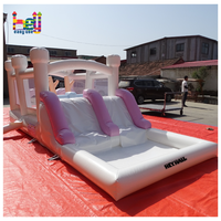 Château gonflable pour jeux doux, piscine gonflable, toboggan aquatique, structures gonflables pastel, maison de rebond, parcours d'obstacles, fosse à balles, qualité commerciale