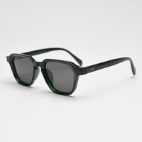 Lunettes de soleil rétro pour hommes et femmes, monture carrée TR+CP avec rivets, protection UV400 pour la conduite en extérieur, lunettes de luxe de marque