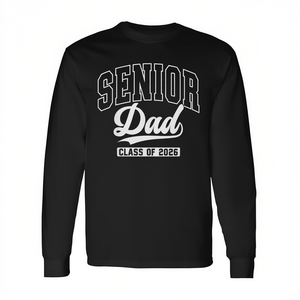 Maglietta a maniche lunghe per papà senior, classe del 2026, regalo di laurea per papà - Product Image 2