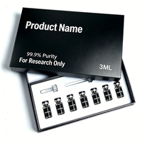 Boîte à médicaments avec logo personnalisé en relief, boîte cosmétique, boîte en carton pour flacon de peptide, boîte en carton pour flacon de 3 ml/10 ml, boîte en plastique et boîte en carton combinées