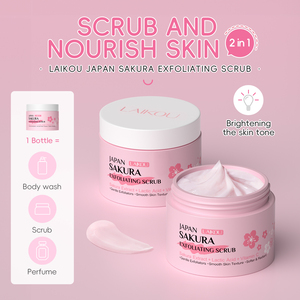LAIKOU <span class=keywords><strong>Exfoliante</strong></span> <span class=keywords><strong>de</strong></span> Sakura <span class=keywords><strong>de</strong></span> Japón para Rostro y Cuerpo, Limpieza Profunda, Reduce la Opacidad <span class=keywords><strong>de</strong></span> la Piel 25g - Product Image 2