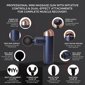 Masseur fascial sans fil à 4 vitesses pour la physiothérapie, mini <span class=keywords><strong>pistolet</strong></span> <span class=keywords><strong>de</strong></span> <span class=keywords><strong>massage</strong></span> avec vibrations profondes pour le corps - Product Image 6