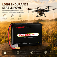 بطارية طائرة بدون طيار صناعية OEM، 6S 22.2V 16Ah 10C، بطارية طويلة الأمد لطائرات الرش الزراعية وطائرات الرش في المزارع