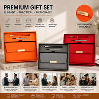 Kit de stylo et journal en cuir haut de gamme personnalisé avec boucle métallique pour événements d'appréciation client, planification, coffret cadeau de bureau