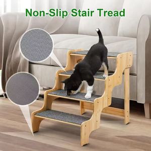 Cross-border wooden dog climbing <b>ladder</b>, tiered pet stairs, small dog assistive uphill stairs, pet climbing <b>ladder</b>, dog - Product Image 4