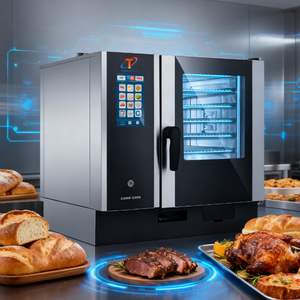Horno de Convección Eléctrico Comercial de 8 Bandejas, Acero Inoxidable, de Mostrador, para Panadería, <span class=keywords><strong>Pizza</strong></span> y Asados, Digital - Product Image 1
