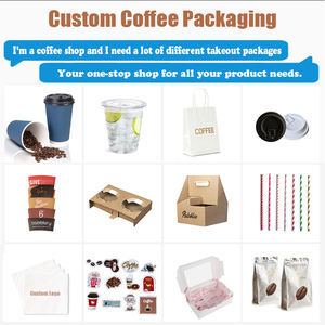 أكواب قهوة ورقية مخصصة قابلة للاسترداد بيضاء لطيفة بنمط القط بجدار واحد للاستعمال مرة واحدة - Product Image 6