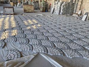 <span class=keywords><strong>G654</strong></span> Bazan màu đen Fan Shape <span class=keywords><strong>Cobble</strong></span> đá meshed vỉa hè Thảm Granite Patio đường lái xe pavers Đá Ngoài Trời - Product Image 2