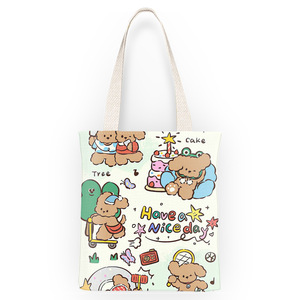 Custom Large Capacity Women's Fashion Anime Cartoon Canvas Tote Crossbody Backpack Portable Promotional Product