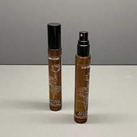 Botella de Perfume de vidrio grueso de lujo de 10ml, rociador de aluminio negro, serigrafía, estampado en caliente, difusor de embalaje, uso de capacidad de 30ml