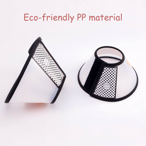 Colliers Elizabeth semi-transparents en PP écologique pour chats et chiens colliers couvre-chef blancs anti-léchage pour la récupération chirurgicale - Product Image 2