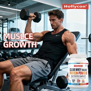Vente en gros de supplément nutritionnel sportif de qualité supérieure pour la croissance musculaire, la force et la récupération Poudre de protéine d'isolat de lactosérum transparent - Product Image 4