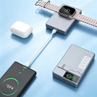 Mini Power Bank Magnétique Sans Fil Ultra Mince Portable 22,5W à Charge Rapide avec Écran TFT et Support Intégré