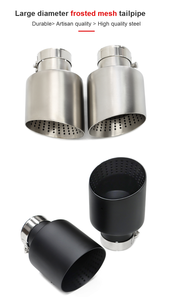Embouts d'échappement pour VW <span class=keywords><strong>Volkswagen</strong></span> <span class=keywords><strong>Golf</strong></span> MK5 6 <span class=keywords><strong>7</strong></span> 8 GTI, simple, en acier inoxydable 304, finition mate noire, haute performance - Product Image 2