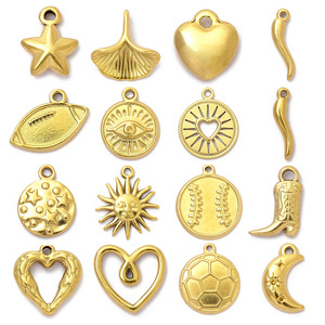 Vintage Football <strong>Baseball</strong> DIY Stainless Steel <strong>Women's</strong> Heart Sun <strong>Boots</strong> Star Chili Pendant Necklace - Product Image 5