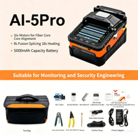 AI-5 Pro & AI-6C Fiber Fusion Splicer, 6 Motor Penyelarasan Inti, Penyambungan 8 detik Pemanasan 18 detik untuk FTTH & Pemantauan Keamanan