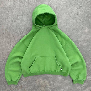 Personnalisé 500 GSM Boxy recadrée poids lourd épaule tombante Y2k pull poids lourd coton surdimensionné polaire <span class=keywords><strong>Kanye</strong></span> <span class=keywords><strong>West</strong></span> sweat à capuche - Product Image 3