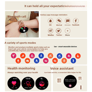 Reloj inteligente más vendido en Europa para mujer, con diseño de <span class=keywords><strong>mariposa</strong></span> y diamantes, de lujo, con función de llamadas telefónicas, regalo para el Día de San Valentín, pulsera deportiva - Product Image 5