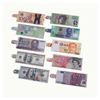 Portefeuille pour homme en toile imprimé billet de 100 dollars, motif monnaie nationale tendance