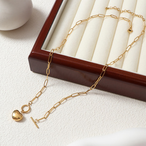 Collier pendentif chaîne à maillons unisexe en acier inoxydable plaqué or/argent, personnalisable OEM/OEM, en stock, or véritable 18 carats - Product Image 6