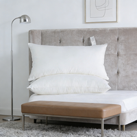 Oreiller de luxe imperméable pour hôtel, 100% coton, gonflable, personnalisable, haute qualité, anti-duvet, 233TC, marque JUNTU