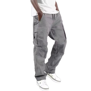 Pantalon Sport Décontracté Printemps 2025 Nouveau Homme Haute Qualité Style Urbain Multi-Poches Taille Mi-Haute Délavé Clair - Product Image 2