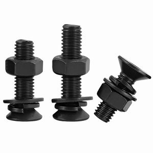 Juego de tornillos y tuercas de cabeza avellanada hexagonal métrica de acero al carbono negro grado 12.9 M2-M8, conjunto de tornillos Allen y tuercas - Product Image 5