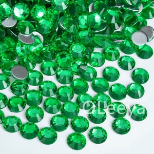 OLeeya Strass non thermocollants à dos plat, vert pomme, vert Kelly, en vrac, pour accessoires, best-seller - Product Image 3