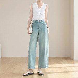 Jeans de Moda para Mujer, Verano 2026, Pantalones Cortos de Cintura Alta que Cubren la Cadera - Product Image 1