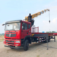 Grue télescopique montée sur camion-plateforme télécommandée HAOY 12 tonnes