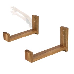Wooden Yoga Mat Wall <b>Shelf</b> Wall Mounted Storage <b>Rack</b> For Yoga Equipment Lacquered Finish Punch Free Design - Product Image 2