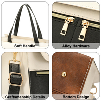 Sacs à main de luxe en cuir végétalien personnalisés 2026, ensemble de 2 pièces, grande capacité, pour femme, mallette pour ordinateur portable, sac fourre-tout de travail, sac à bandoulière, marque privée