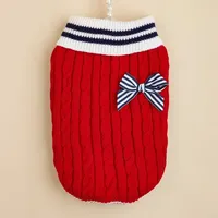 Vêtements d'hiver en coton pour animaux de compagnie, design classique mignon, couleur contrastée, manteau décontracté universel, pull chaud personnalisé pour petit chien