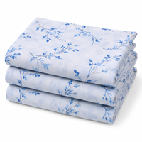 Tissu Popeline 100% Coton Peigné Imprimé Floral, Tissé à la Main, Tissu Ciré Numérique Uni, Léger et Respirant pour Robes, Chemises et Vêtements pour Filles