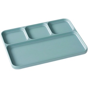 Plato para carne de barbacoa Xiangyuanmei de plástico imitación porcelana con múltiples compartimentos, plato para salsas y condimentos de barbacoa. - Product Image 1